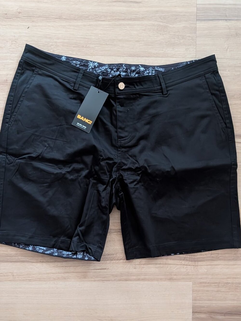 NWT BANG Miami, Bang Clothes Black Knack Street Shorts– Men’s 3XL, Black